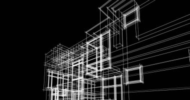 soyut mimari duvar kağıdı tasarımı, dijital konsept arkaplan