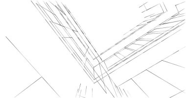 soyut mimari duvar kağıdı tasarımı, dijital konsept arkaplan