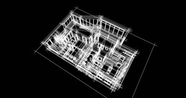 soyut mimari duvar kağıdı tasarımı, dijital konsept arkaplan