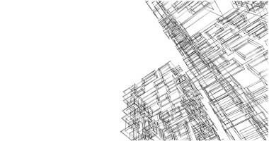 soyut mimari duvar kağıdı tasarımı, dijital konsept arkaplan