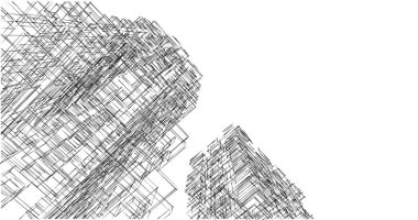 soyut mimari duvar kağıdı tasarımı, dijital konsept arkaplan