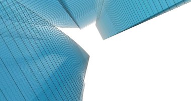 Arkaplanda mimari bina 3d illüstrasyon