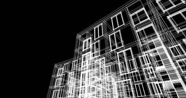 soyut mimari duvar kağıdı tasarımı, dijital konsept arkaplan