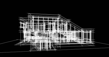 soyut mimari duvar kağıdı tasarımı, dijital konsept arkaplan