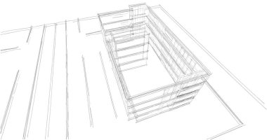 soyut mimari duvar kağıdı tasarımı, dijital konsept arkaplan