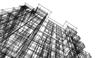 soyut mimari duvar kağıdı tasarımı, dijital konsept arkaplan