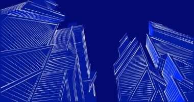 soyut mimari duvar kağıdı tasarımı, dijital konsept arkaplan