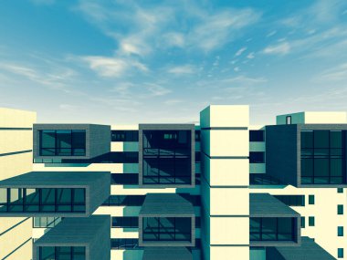 soyut mimari duvar kağıdı tasarımı, dijital konsept arkaplan