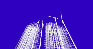 soyut mimari duvar kağıdı tasarımı, dijital konsept arkaplan