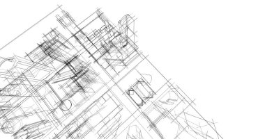 soyut mimari duvar kağıdı tasarımı, dijital konsept arkaplan