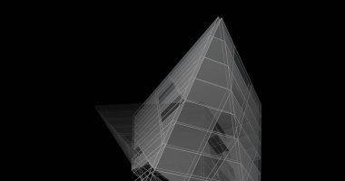 Mimari sanat konseptinde soyut çizgiler, minimum geometrik şekiller. 