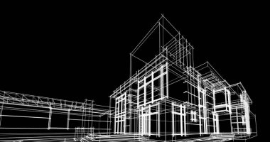 soyut mimari duvar kağıdı tasarımı, dijital konsept arkaplan