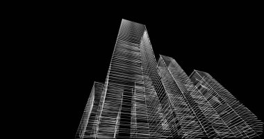 soyut mimari duvar kağıdı tasarımı, dijital konsept arkaplan