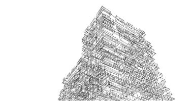 soyut mimari duvar kağıdı tasarımı, dijital konsept arkaplan