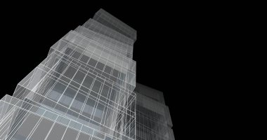 soyut mimari duvar kağıdı tasarımı, dijital konsept arkaplan