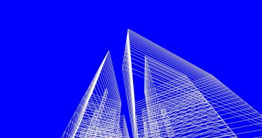 soyut mimari duvar kağıdı tasarımı, dijital konsept arkaplan