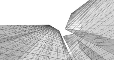 soyut mimari duvar kağıdı tasarımı, dijital konsept arkaplan