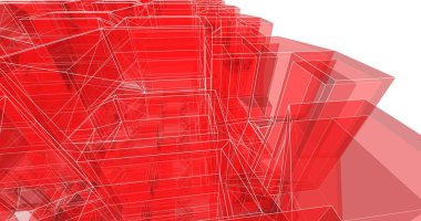 soyut mimari duvar kağıdı tasarımı, dijital konsept arkaplan