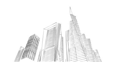 soyut mimari duvar kağıdı tasarımı, dijital konsept arkaplan