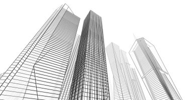 soyut mimari duvar kağıdı tasarımı, dijital konsept arkaplan