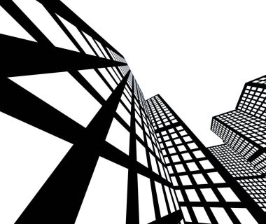 soyut mimari duvar kağıdı tasarımı, dijital konsept arkaplan