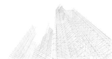 soyut mimari duvar kağıdı tasarımı, dijital konsept arkaplan