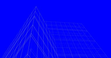 Mimari sanat konseptinde soyut çizgiler, minimum geometrik şekiller. 