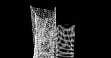 soyut mimari duvar kağıdı tasarımı, dijital konsept arkaplan