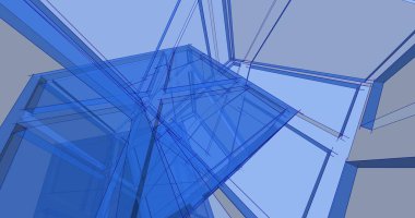 soyut mimari duvar kağıdı tasarımı, dijital konsept arkaplan