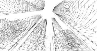 soyut mimari duvar kağıdı tasarımı, dijital konsept arkaplan