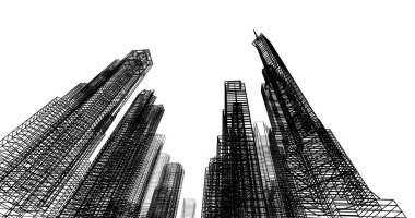 soyut mimari duvar kağıdı tasarımı, dijital konsept arkaplan