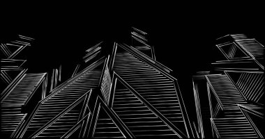 soyut mimari duvar kağıdı tasarımı, dijital konsept arkaplan