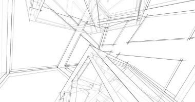 soyut mimari duvar kağıdı tasarımı, dijital konsept arkaplan