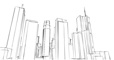 soyut mimari duvar kağıdı tasarımı, dijital konsept arkaplan