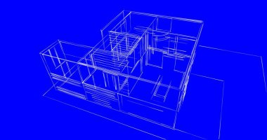 soyut mimari duvar kağıdı tasarımı, dijital konsept arkaplan