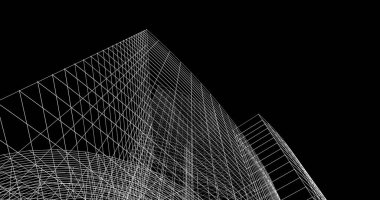 soyut mimari duvar kağıdı tasarımı, dijital konsept arkaplan