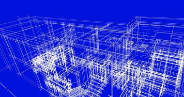 soyut mimari duvar kağıdı tasarımı, dijital konsept arkaplan