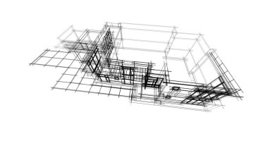 soyut mimari duvar kağıdı tasarımı, dijital konsept arkaplan