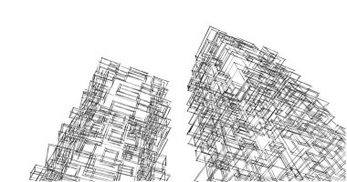 soyut mimari duvar kağıdı tasarımı, dijital konsept arkaplan