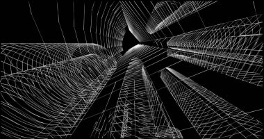 soyut mimari duvar kağıdı tasarımı, dijital konsept arkaplan