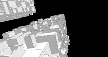 soyut mimari duvar kağıdı tasarımı, dijital konsept arkaplan