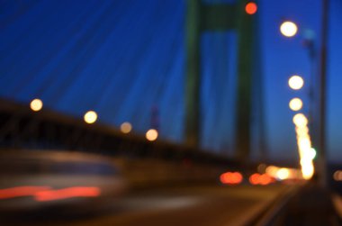 Bulanık soyut ışıklar gece şehrin arka planı