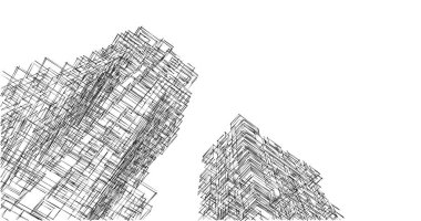 soyut mimari duvar kağıdı tasarımı, dijital konsept arkaplan