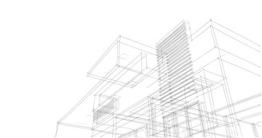 soyut mimari duvar kağıdı tasarımı, dijital konsept arkaplan