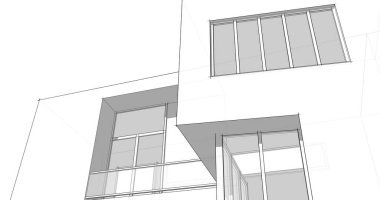 soyut mimari duvar kağıdı tasarımı, dijital konsept arkaplan