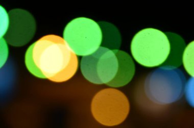 Bulanık soyut ışıklar gece şehrin arka planı