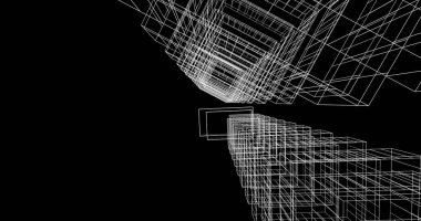 soyut mimari duvar kağıdı tasarımı, dijital konsept arkaplan