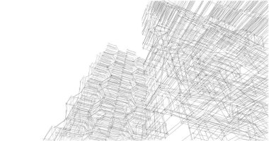 soyut mimari duvar kağıdı tasarımı, dijital konsept arkaplan