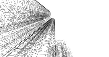 soyut mimari duvar kağıdı tasarımı, dijital konsept arkaplan