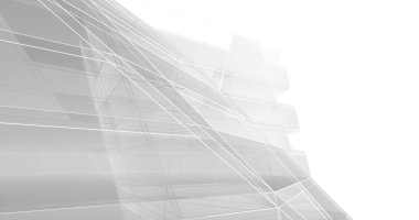 Mimari sanat konseptinde soyut çizgiler, minimum geometrik şekiller. 